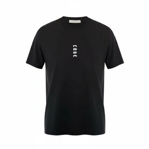 DION LEE | Code Black and White Logo Crewneck T-Shirt in One Size